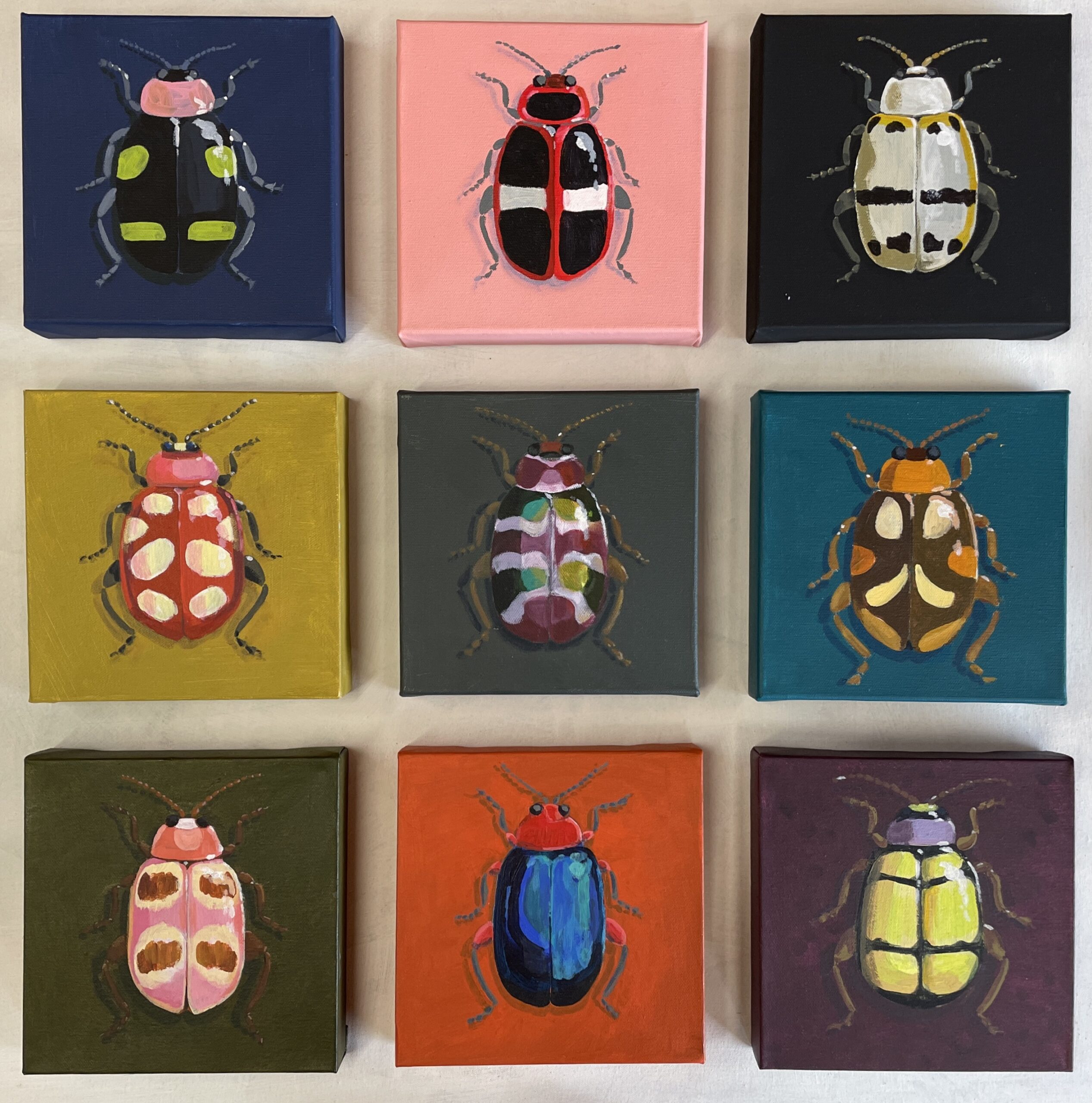 American flea beetles - polyptych